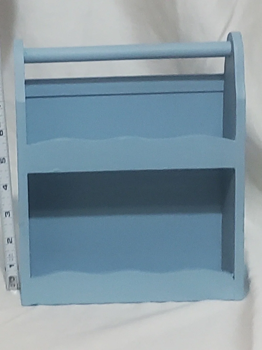 Blue Wooden Wall Shelf Organizer - Home Wall Decor